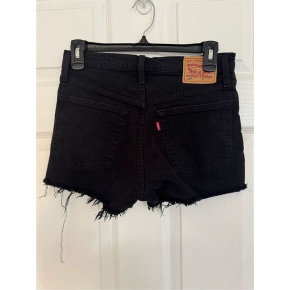 Levi’s 501 black high waisted shorts sz 25 - Picture 5 of 7